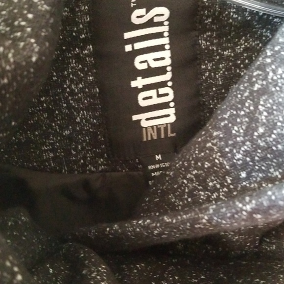 Details Intl. Black speckled hooded coat - Picture 2 of 8